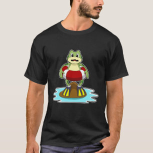 Camiseta Sapo para Nadar com anel de Natação