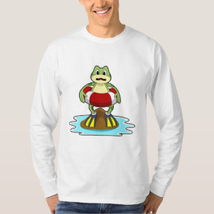 Camiseta Sapo para Nadar com anel de Natação