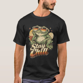 Camiseta Sapo Pirata Vintage Retro Fique Calmo Estético