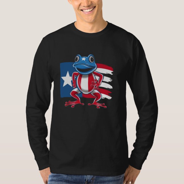 Camiseta Sapo Porto Rico Orgulho Boricua Porto Rico (Frente)