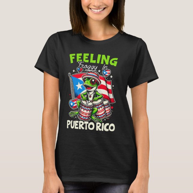 Camiseta Sapo Porto Rico Orgulho Boricua Porto Rico (Frente)