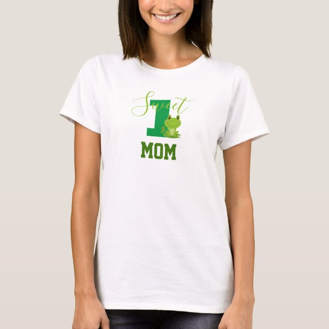 Camiseta Sapo primeiro aniversario família mãe corresponden (Frente)