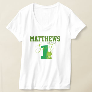 Camiseta Sapo primeiro aniversario mãe correspondente