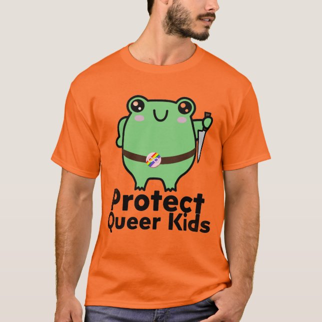 Camiseta Sapo - Proteja Crianças Queer (Frente)