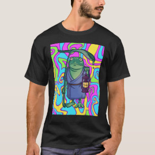 Camiseta Sapo Psicodélico Com Lanterna Viajando Na Triquete