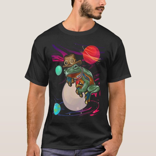 Camiseta Sapo psicodélico estético - Espaço de Galáxia Trip (Frente)