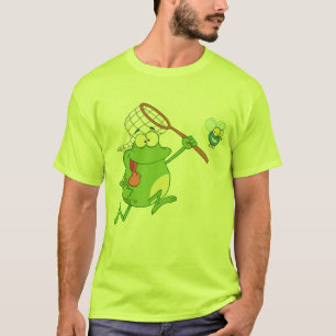 Camiseta Sapo que persegue a mosca com rede