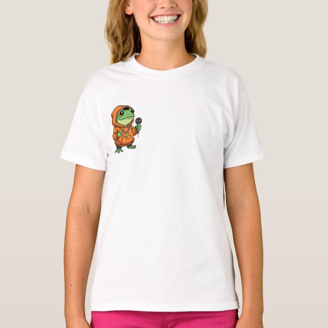 Camiseta Sapo Raper com Microfone Crianças (Frente)