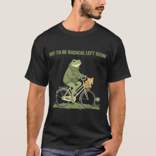 Camiseta Sapo retrô bicicleta gato fora para ser escória ra