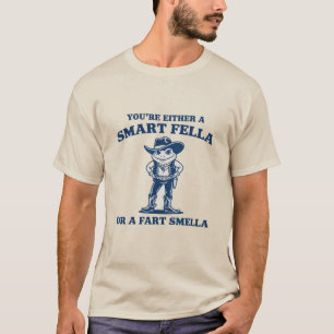 Camiseta Sapo Retro Engraçado Meme Smart Fella ou Fart Smel