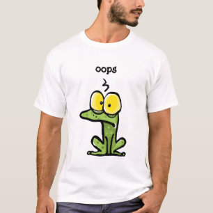Camiseta Sapo/sapo engraçados que pensa, "OOPS "