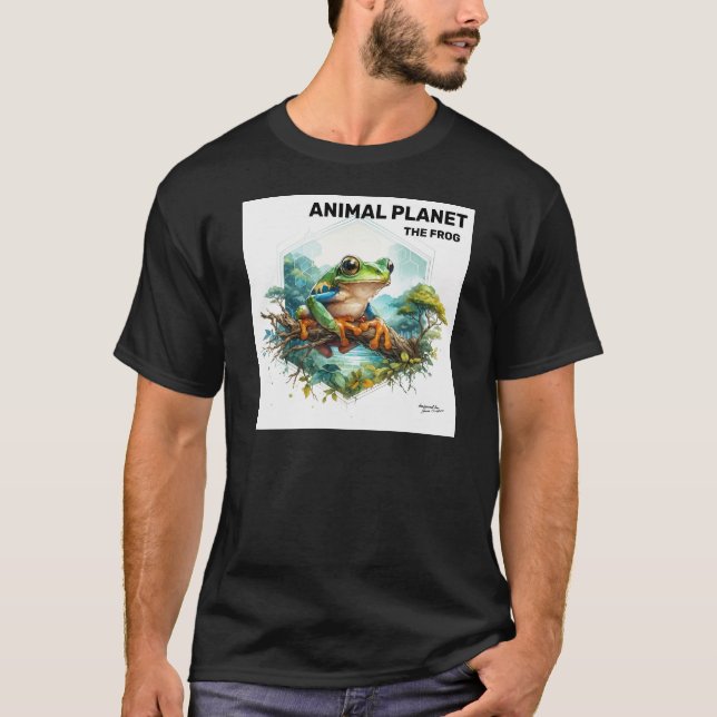Camiseta Sapo selvagem na natureza impresso - Arte animal (Frente)
