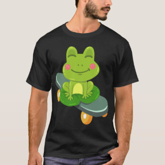 Camiseta Sapo Skateboard Kawaii
