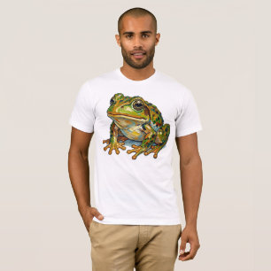 Camiseta Sapo Sortudo Arte Colorida Símbolo de Boa Fortuna