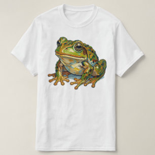 Camiseta Sapo Sortudo Arte Colorida Símbolo de Boa Sorte Pr