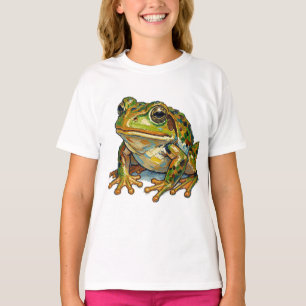 Camiseta Sapo Sortudo Arte Colorida Símbolo de Boa Sorte Pr