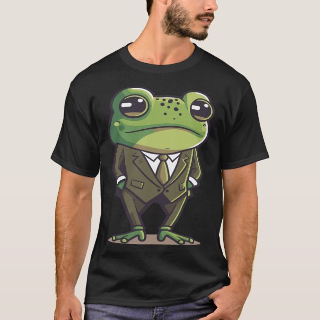 Camiseta Sapo, sr. sapo, sapo de fato, sapo sério, diversão (Frente)