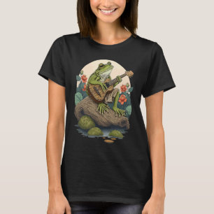 Camiseta Sapo Tocando Violão Sapo Banjo No Tronco Estético