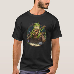 Camiseta Sapo Tocando Violão Sapo Tocando Banjo No Tronco