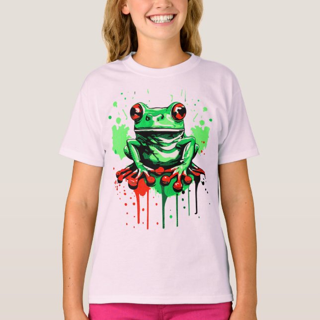 Camiseta Sapo tropical - Sapo príncipe Girls T-Shirt (Frente)
