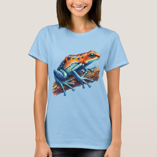 Camiseta Sapo Veneno Laranja e Azul (Frente)