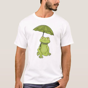 Camiseta Sapo Verde Debaixo de Guarda-chuva