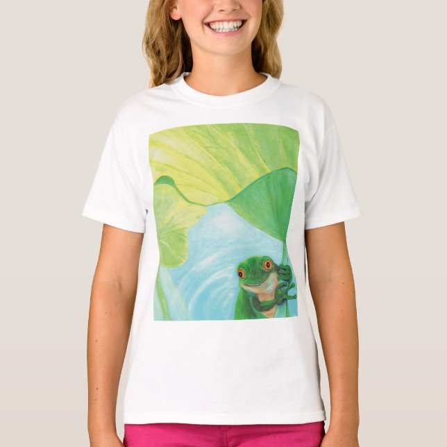 Camiseta Sapo verde em Lily Pad (Frente)