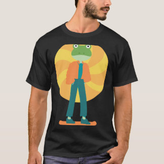 Camiseta Sapo verde em skate com bigode (2)