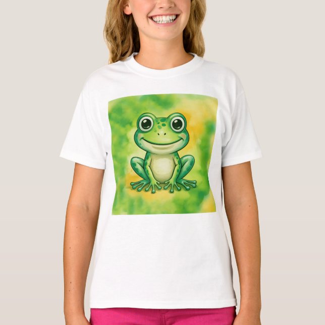 Camiseta Sapo verde fofo (Frente)