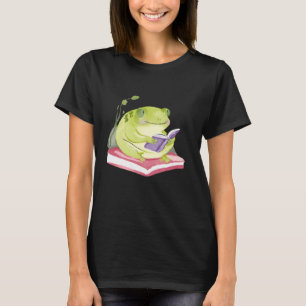 Camiseta Sapo Verde Lendo Livro Amine Ler Homens
