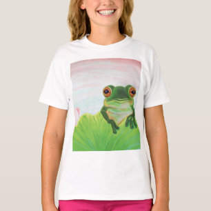 Camiseta Sapo Verde Relaxando na lagoa