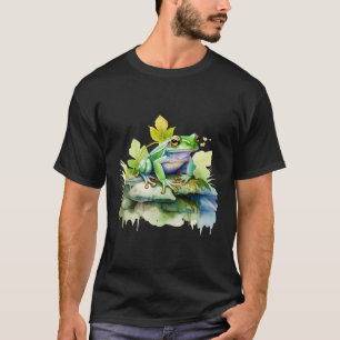 Camiseta Sapo verde Selva Selva de Animais Tropicais