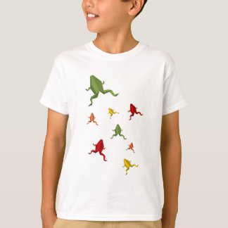 Camiseta sapo vibrante das cores do origami