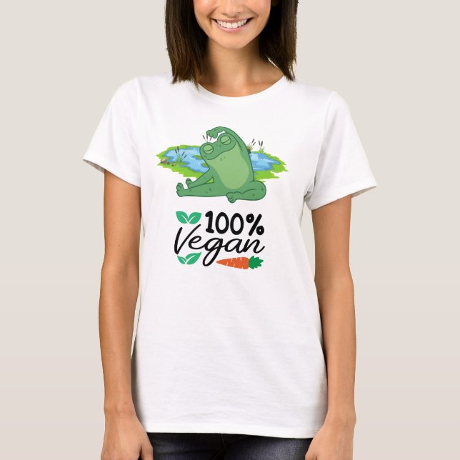Camiseta Sapo Yoga vegan veggie vegetariana (Frente)