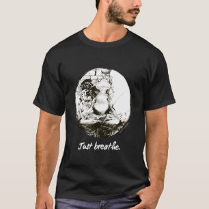 Camiseta Sapo Zen Yoga Apenas Respiração Meditação Arte Tin