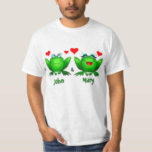 Camiseta Sapos Apaixonados Nomes dos Amantes