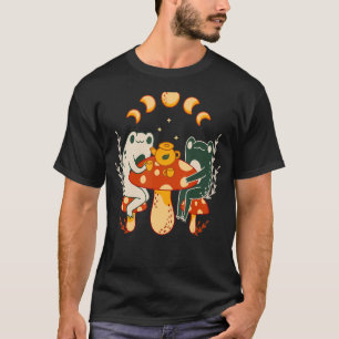 Camiseta Sapos Bebendo Tea Mushroom Natureza Celestial