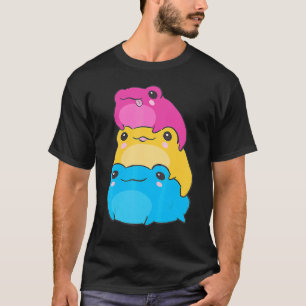 Camiseta Sapos de cor de sinalizador transexual com Sutil O