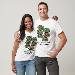 Camiseta Sapos de pixel retrô em anfíbios coloridos