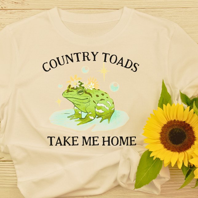 Camiseta Sapos do País Levam-me à Camisa-T (Funny Country Toads Take Me Home Frog T-Shirt)