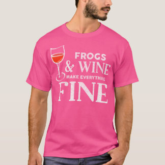 Camiseta Sapos E Vinhos Fazem Tudo Bem Sapo
