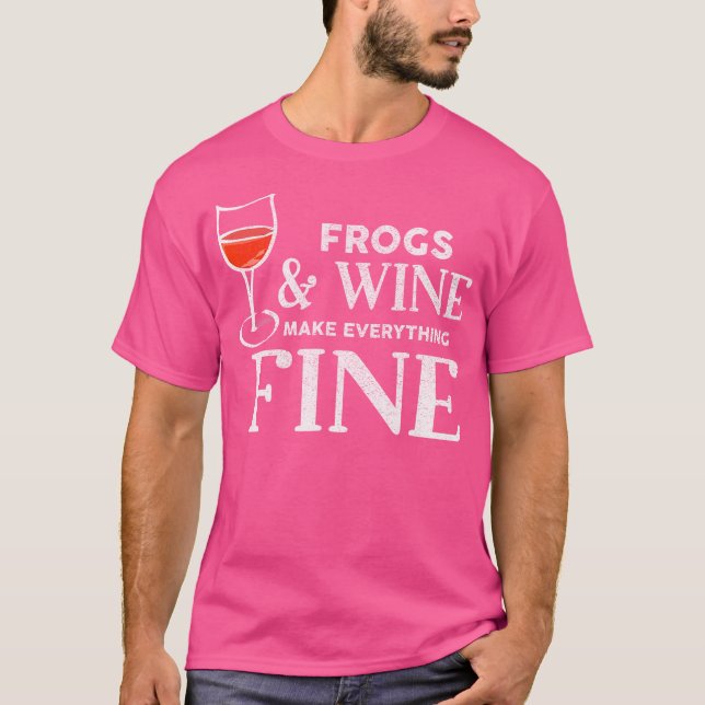 Camiseta Sapos E Vinhos Fazem Tudo Bem Sapo (Frente)