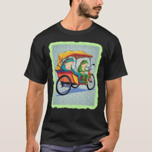 Camiseta Sapos Em Um Gráfico De Rickshaw