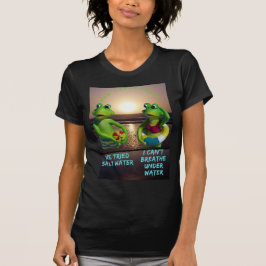 Camiseta sapos engraçados no mar, cara, eu adoro sapos