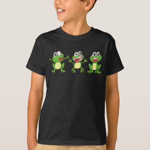 Camiseta Sapos engraçados pulando e Fazeres rostos