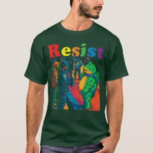Camiseta Sapos Resistem ao Protesto de Sapo de Portland Vin