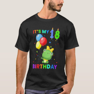 Camiseta Sapos Sapos bonitos animais É meu 18º aniversário