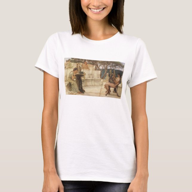 Camiseta Sappho e Alcaeus por Sir Lawrence Alma Tadema (Frente)