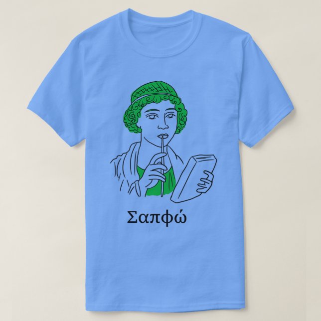 Camiseta Sappho minimalista (Frente do Design)