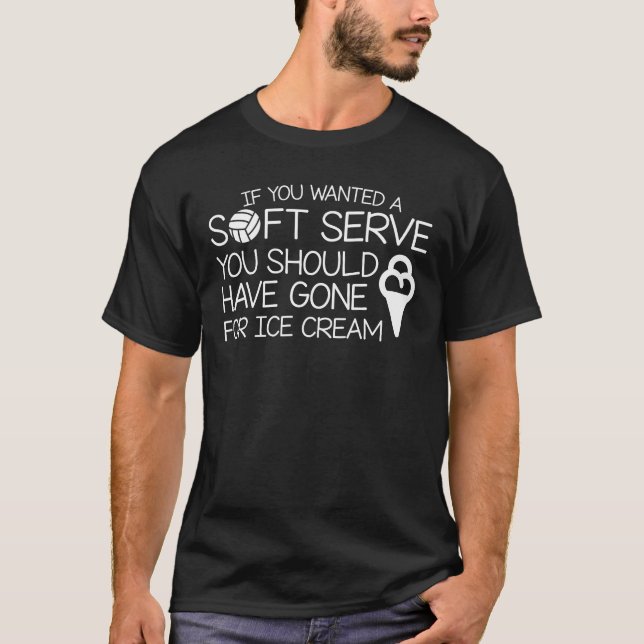 Camiseta Saque macio sorvete ido do voleibol (Frente)
